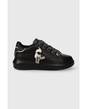Karl Lagerfeld sneakersy skórzane KAPRI kolor czarny KL62576N