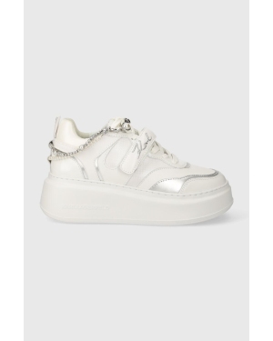 Karl Lagerfeld sneakersy skórzane ANAKAPRI kolor biały KL63544