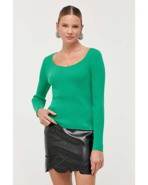 Karl Lagerfeld sweter damski kolor zielony lekki
