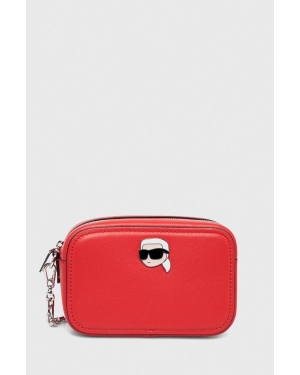Karl Lagerfeld torebka skórzana kolor czerwony