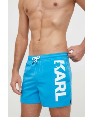 Karl Lagerfeld szorty kąpielowe kolor niebieski