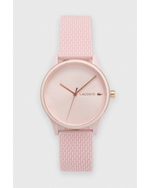 Lacoste zegarek 2001305 damski kolor różowy