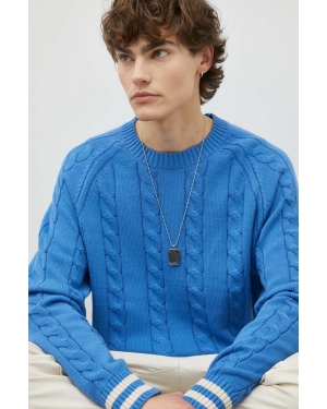 Les Deux sweter bawełniany kolor niebieski