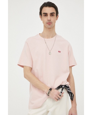 Levi's t-shirt bawełniany kolor różowy gładki 56605.0159-Neutrals