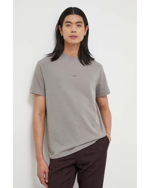 Marc O'Polo t-shirt bawełniany DENIM męski kolor szary gładki