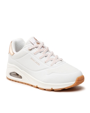 Skechers Sneakersy Uno Shimmer Away 155196/WHT Biały