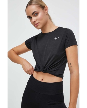 Mizuno t-shirt do biegania Impulse core kolor czarny
