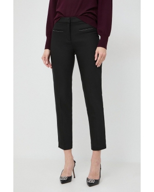 Morgan spodnie damskie kolor czarny dopasowane high waist