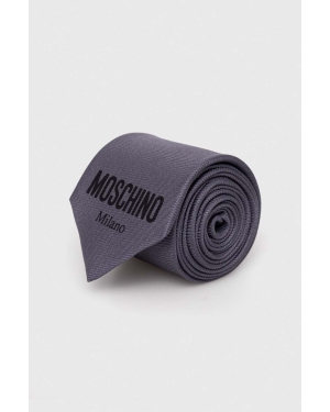 Moschino krawat kolor szary