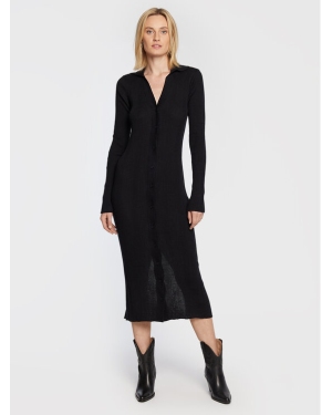 Remain Sukienka dzianinowa Refined Merino Wool RM1735 Granatowy Slim Fit