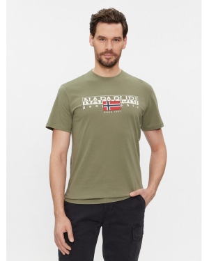 Napapijri T-Shirt S-Aylmer NP0A4HTO Zielony Regular Fit