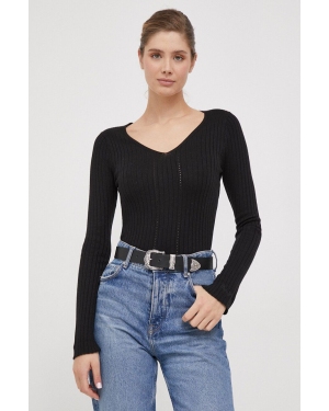 Pepe Jeans sweter z domieszką wełny damski kolor czarny lekki