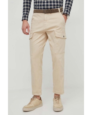 Pepe Jeans spodnie męskie kolor beżowy w fasonie cargo