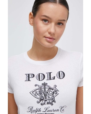 Polo Ralph Lauren t-shirt bawełniany damski kolor biały