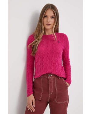 Polo Ralph Lauren sweter wełniany damski kolor różowy lekki