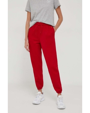 Polo Ralph Lauren spodnie dresowe kolor czerwony gładkie