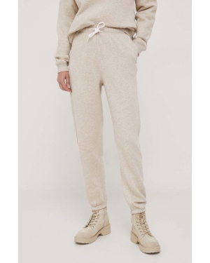 Polo Ralph Lauren spodnie dresowe kolor beżowy gładkie