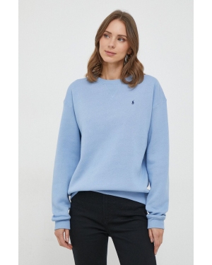 Polo Ralph Lauren bluza damska kolor niebieski gładka