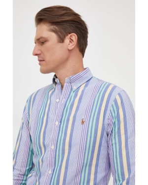 Polo Ralph Lauren koszula bawełniana męska slim z kołnierzykiem button-down