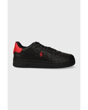 Polo Ralph Lauren sneakersy skórzane Masters CRT kolor czarny 809913420002