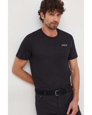 Polo Ralph Lauren t-shirt bawełniany męski kolor czarny z nadrukiem