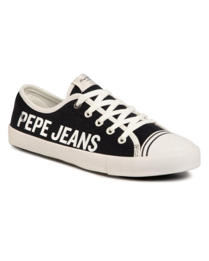 Pepe Jeans Trampki Gery Branding PLS30954 Czarny