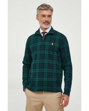 Polo Ralph Lauren bluza bawełniana męska kolor zielony wzorzysta