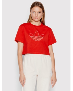 adidas T-Shirt HK5175 Czerwony Loose Fit