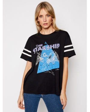 One Teaspoon T-Shirt Starship Boyfriend Sports Stripe Tee 23896 Czarny Boyfriend Fit