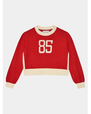 Tommy Hilfiger Sweter 85 Varsity Sweater KG0KG07770 Czerwony Regular Fit