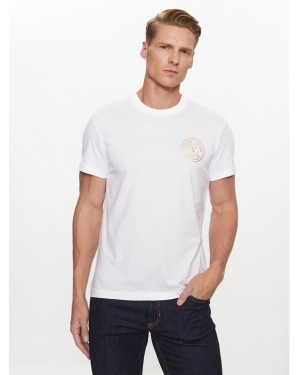 Versace Jeans Couture T-Shirt 75GAHT06 Biały Regular Fit