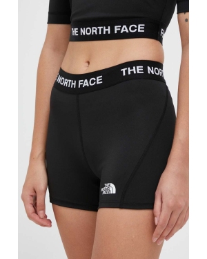 The North Face szorty treningowe kolor czarny z nadrukiem medium waist