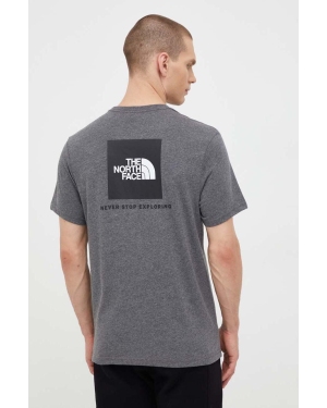 The North Face t-shirt męski kolor szary melanżowy