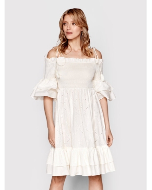 TWINSET Sukienka letnia 221AT2661 Biały Regular Fit