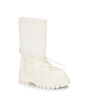 Calvin Klein Jeans Botki Flatform Snow Boot Nylon Wn YW0YW01146 Biały