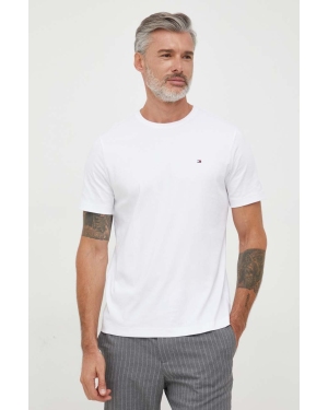 Tommy Hilfiger t-shirt bawełniany kolor biały gładki