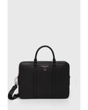 Tommy Hilfiger torba na laptopa skórzana kolor czarny