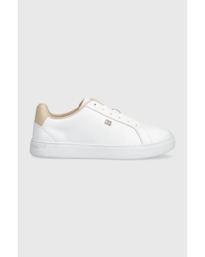 Tommy Hilfiger sneakersy skórzane ESSENTIAL COURT SNEAKER kolor biały FW0FW07686