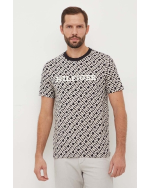 Tommy Hilfiger t-shirt bawełniany męski kolor czarny wzorzysty