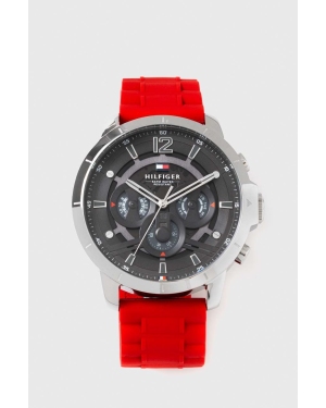Tommy Hilfiger zegarek męski kolor czerwony