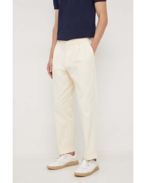 Tommy Hilfiger spodnie męskie kolor beżowy proste