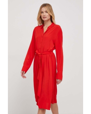 Tommy Hilfiger sukienka kolor czerwony mini rozkloszowana