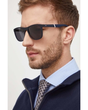 Tommy Hilfiger okulary przeciwsłoneczne męskie kolor czarny