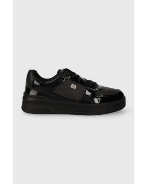 Tommy Hilfiger sneakersy WOMENS BASKET PATENT kolor czarny FW0FW07866