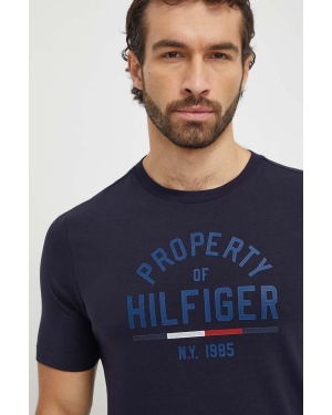Tommy Hilfiger t-shirt męski kolor granatowy z nadrukiem