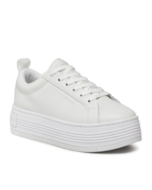 Calvin Klein Jeans Sneakersy Bold Flatf Low Laceup Lth In Lum YW0YW01309 Biały
