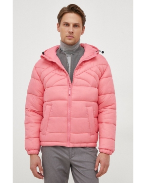 United Colors of Benetton kurtka kolor różowy zimowa oversize