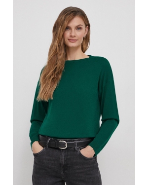 United Colors of Benetton sweter wełniany kolor zielony