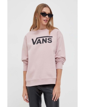 Vans bluza damska kolor różowy z nadrukiem