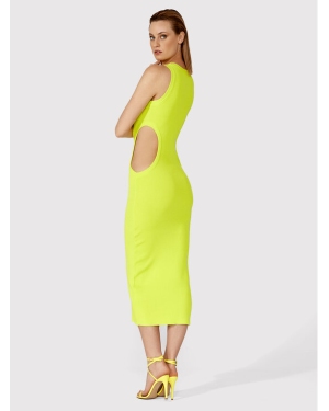 Simple Sukienka letnia SUD042 Zielony Slim Fit